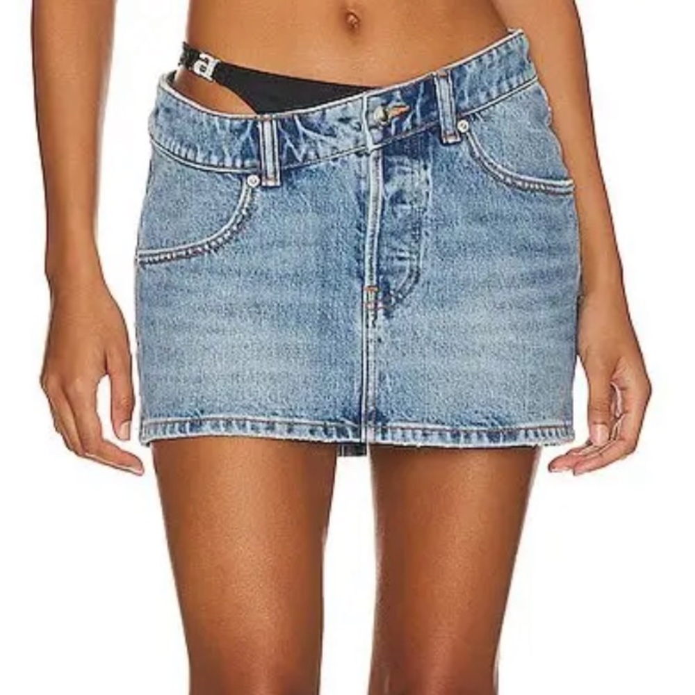 Alexander Wang Asymmetrical Denim Mini Skirt
